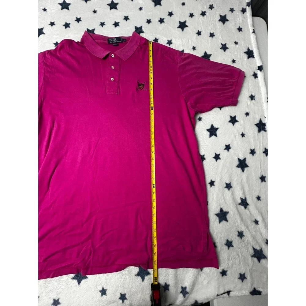 Polo Ralph Lauren Mens XXL Pink Golf Polo Shirt Short Sleeve Cotton Classic